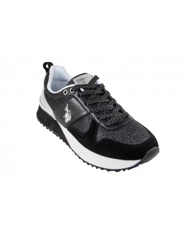 Sneakersy U.S POLO ASSN - FRIDA 4103W8/TS1  - czarny, srebrny