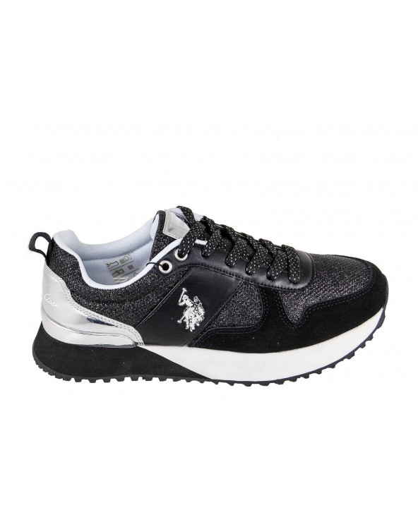 Sneakersy U.S POLO ASSN - FRIDA 4103W8/TS1  - czarny, srebrny