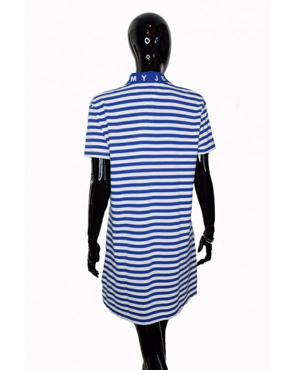 Sukienka TOMMY HILFIGER - DW0DW06176 434 niebieski,biały