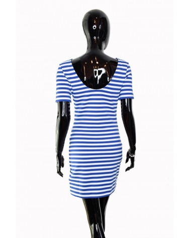 Sukienka TOMMY HILFIGER - DW0DW06174 434 niebieski, biały