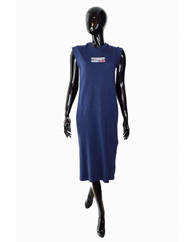 Sukienka TOMMY HILFIGER - DW0DW06175 002 granatowy