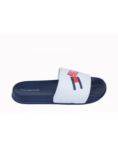 Klapki TOMMY HILFIGER - T3B0-30567-0754100 biały