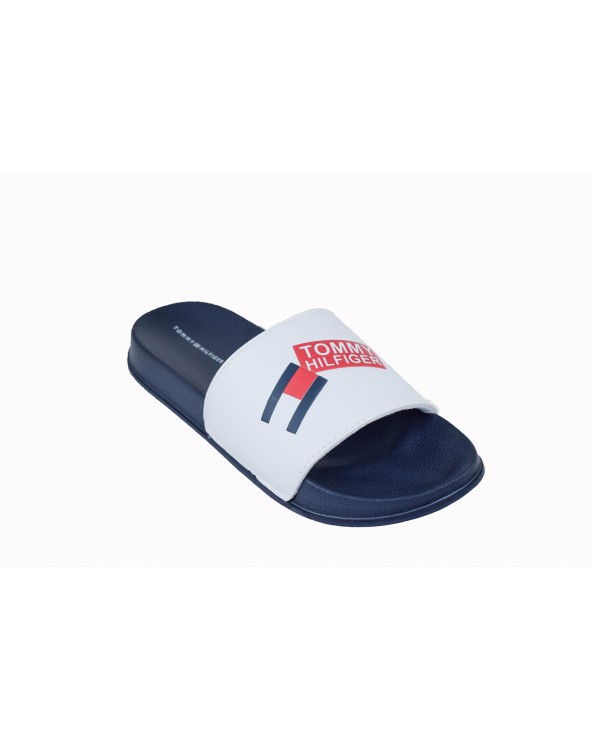 Klapki TOMMY HILFIGER - T3B0-30567-0754100 biały