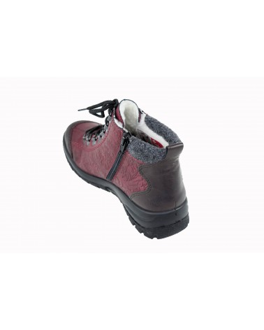 Botki RIEKER - L7144-35 bordowy