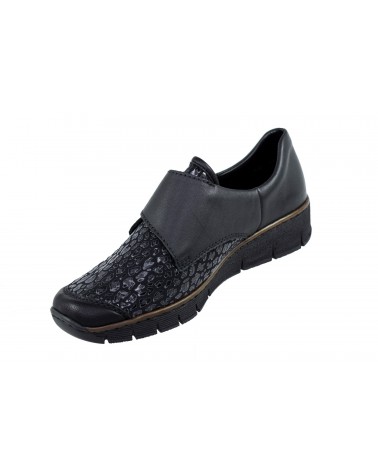 Półbuty RIEKER - 537C0-00 czarny