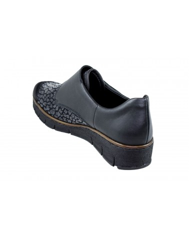 Półbuty RIEKER - 537C0-00 czarny