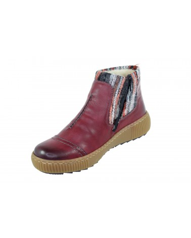 Botki RIEKER - Z6684-35 czerwony