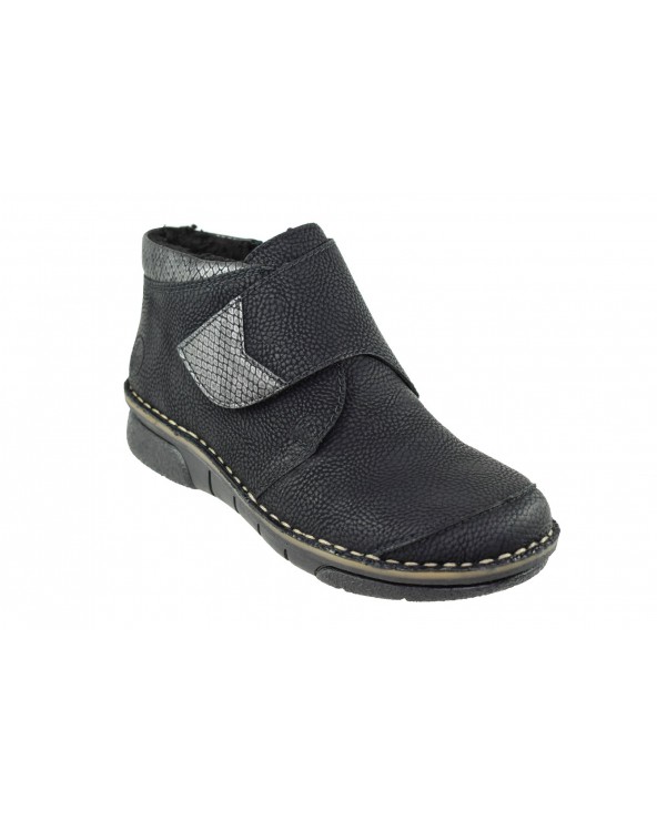 Botki RIEKER - 53384-00 czarny