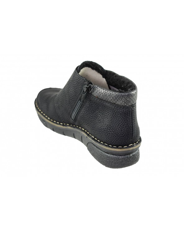 Botki RIEKER - 53384-00 czarny