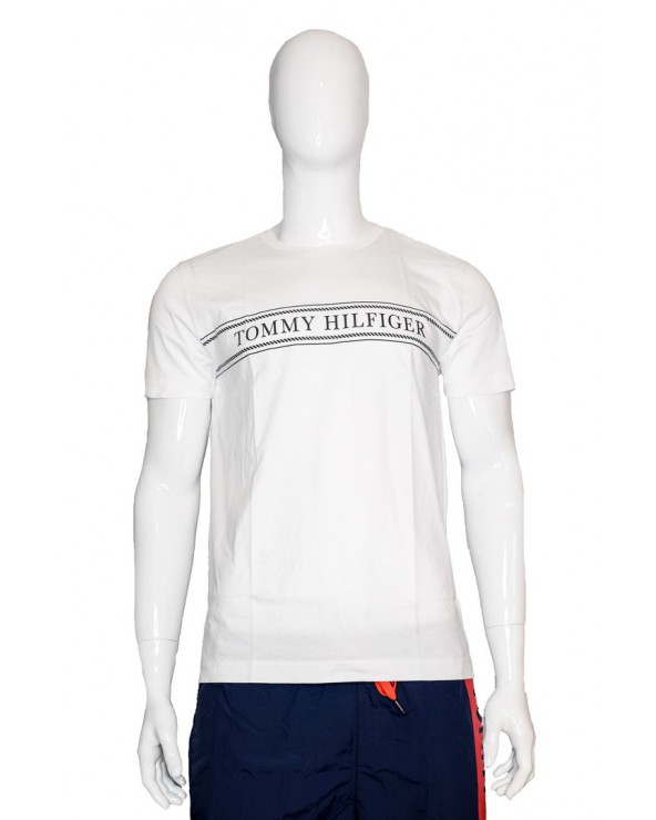 Koszulka TOMMY HILFIGER - MW0MW13333 YBR biały