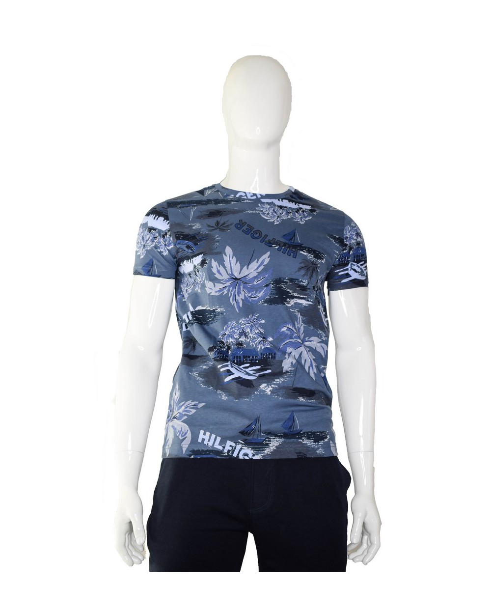 Koszulka TOMMY HILFIGER - MW0MW13358 C9T niebieski