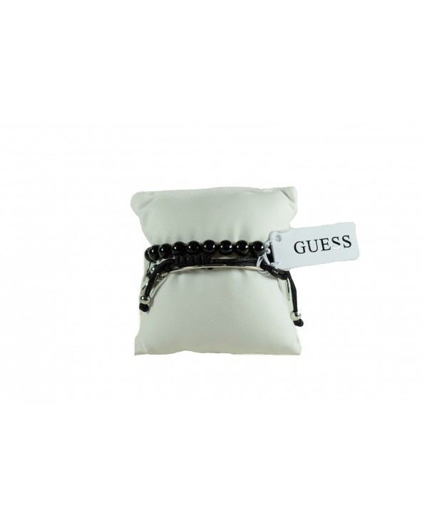Bransoletka GUESS - UBS80006 srebrny, czarny