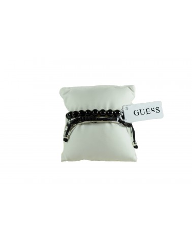 Bransoletka GUESS - UBS80006 srebrny, czarny