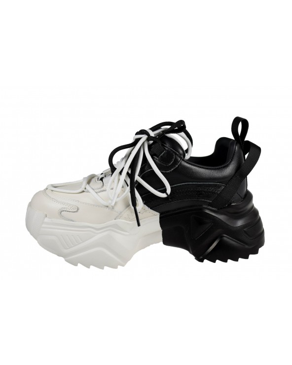 Sneakersy damskie JOHN DOUBARE - 9008-11 czarny, biały