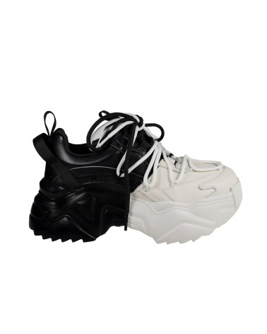 Sneakersy damskie JOHN DOUBARE - 9008-11 czarny, biały