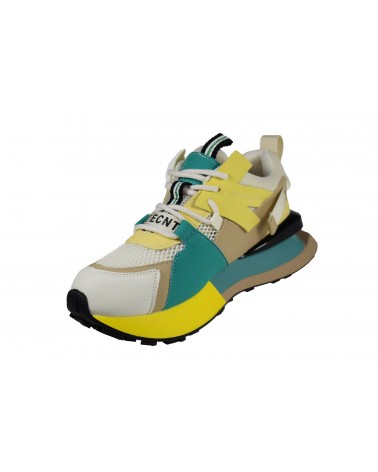 Sneakersy damskie JOHN DOUBARE - 3577-1 zielony, żółty