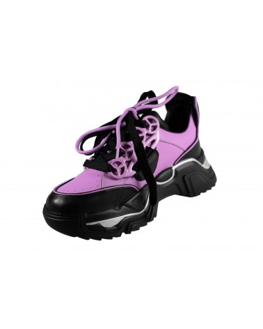 Sneakersy damskie JOHN DOUBARE - 5315 czarny, fioletowy